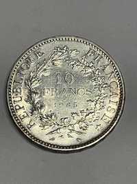 10 франков серебро 1965 год
