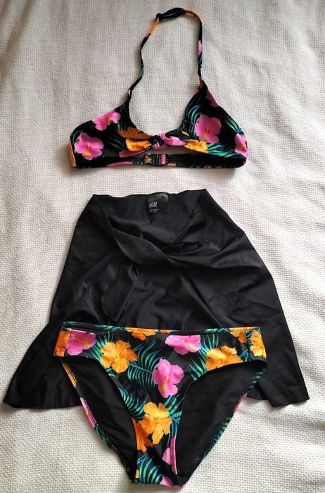 Kostium kąpielowy dziewczęcy trzy częściowy