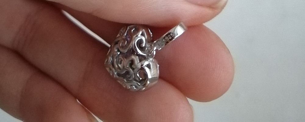 Подарунок дівчині підвіска серце, серденько, срібний кулон, коханій