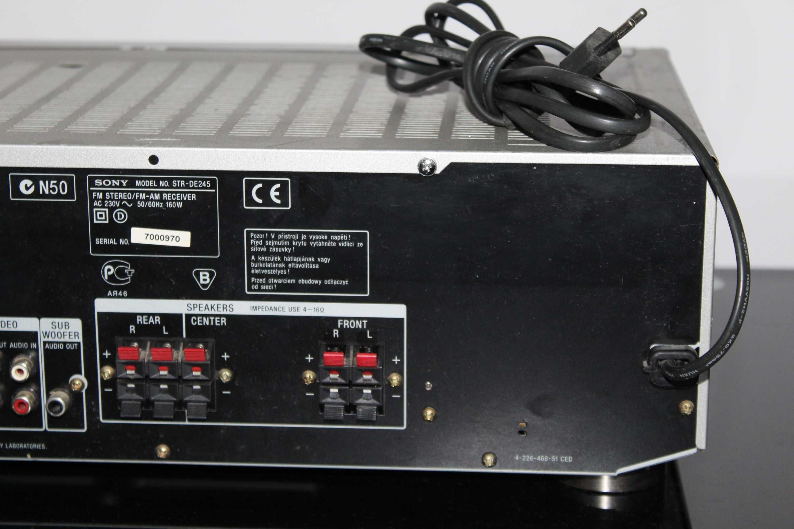 SONY STR-DE245 Amplituner wzmacniacz kino domowe 5.1 Wysyłka