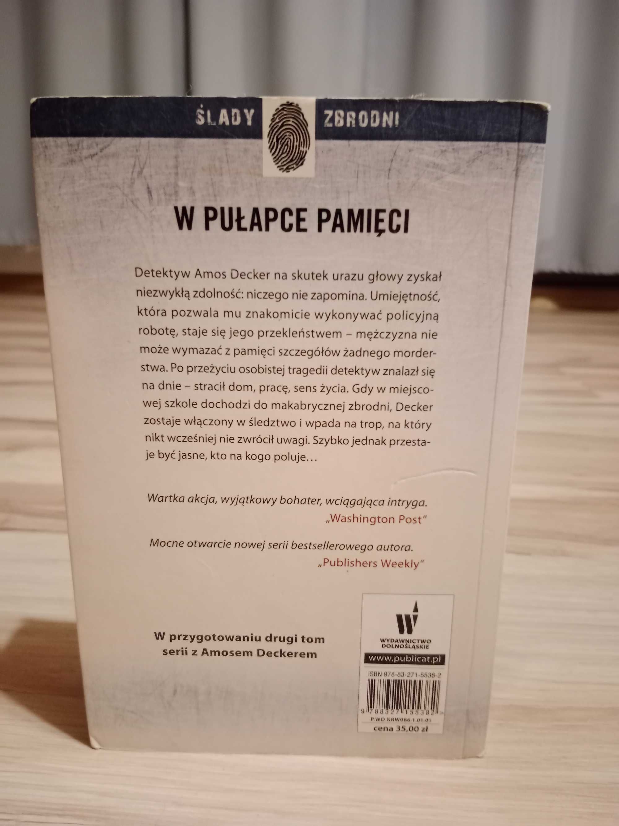 W pułapce pamięci David Baldacci książka
