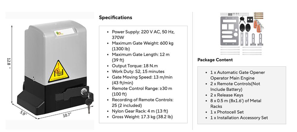 Kit Completo de Automatismo Motor de Correr Novo