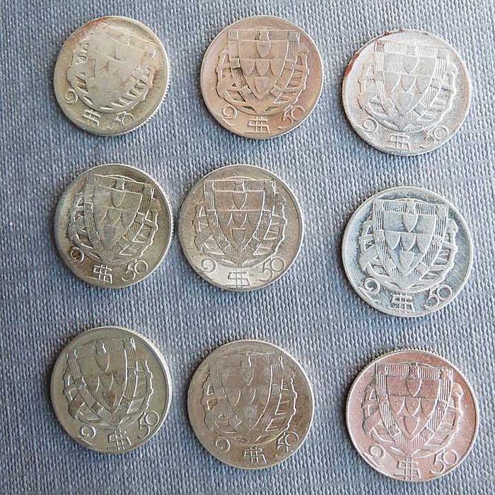 Moedas de 2$50 prata de 1932 a 1951