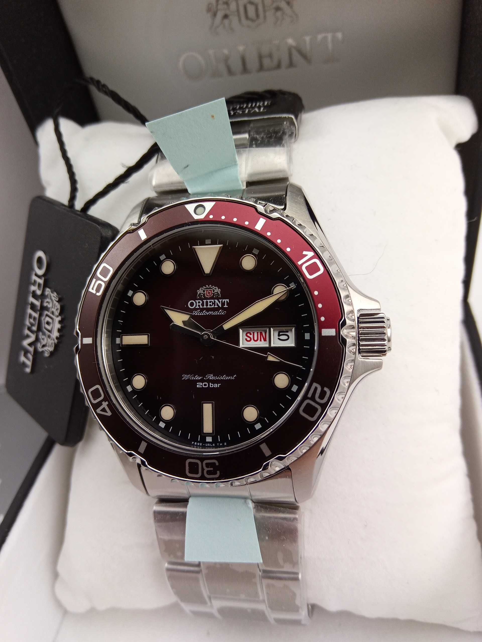 Мужские часы Orient Mako III Kamasu - сапфир, механика с самозаводом