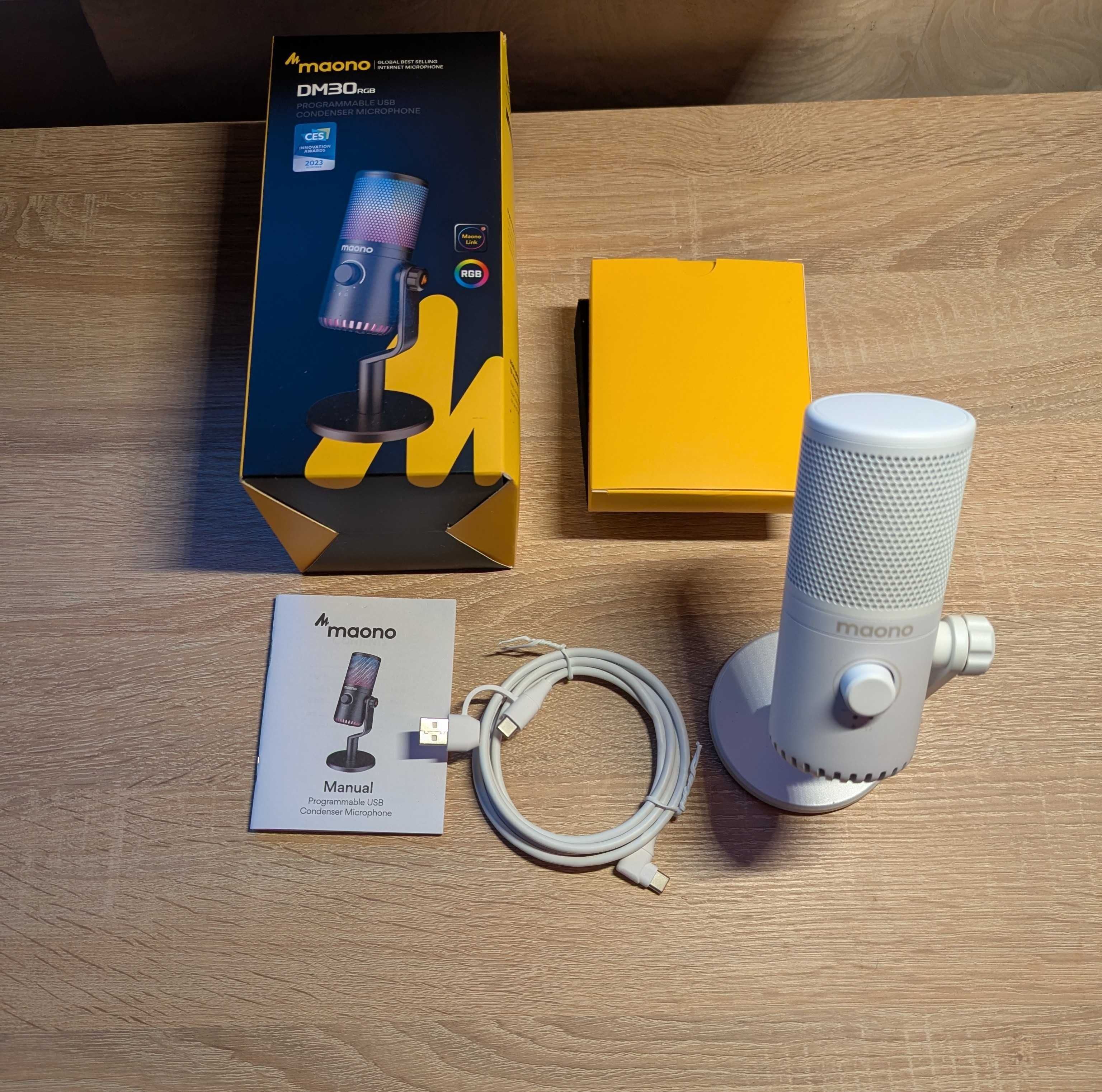 USB-мікрофон Maono DM30 RGB — новий