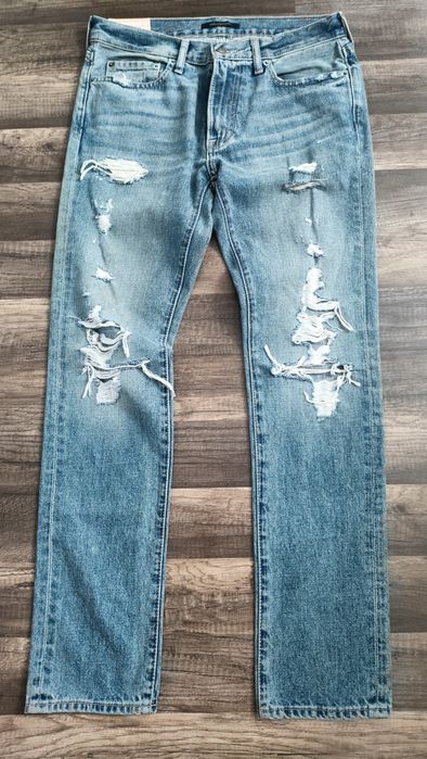 świetne przecierane skinny Abercrombie & Fitch  31/32