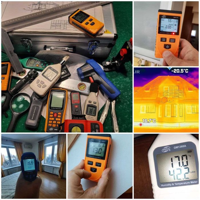 Поиск протечки воды тепловизором, акустикою, влагомером, газом