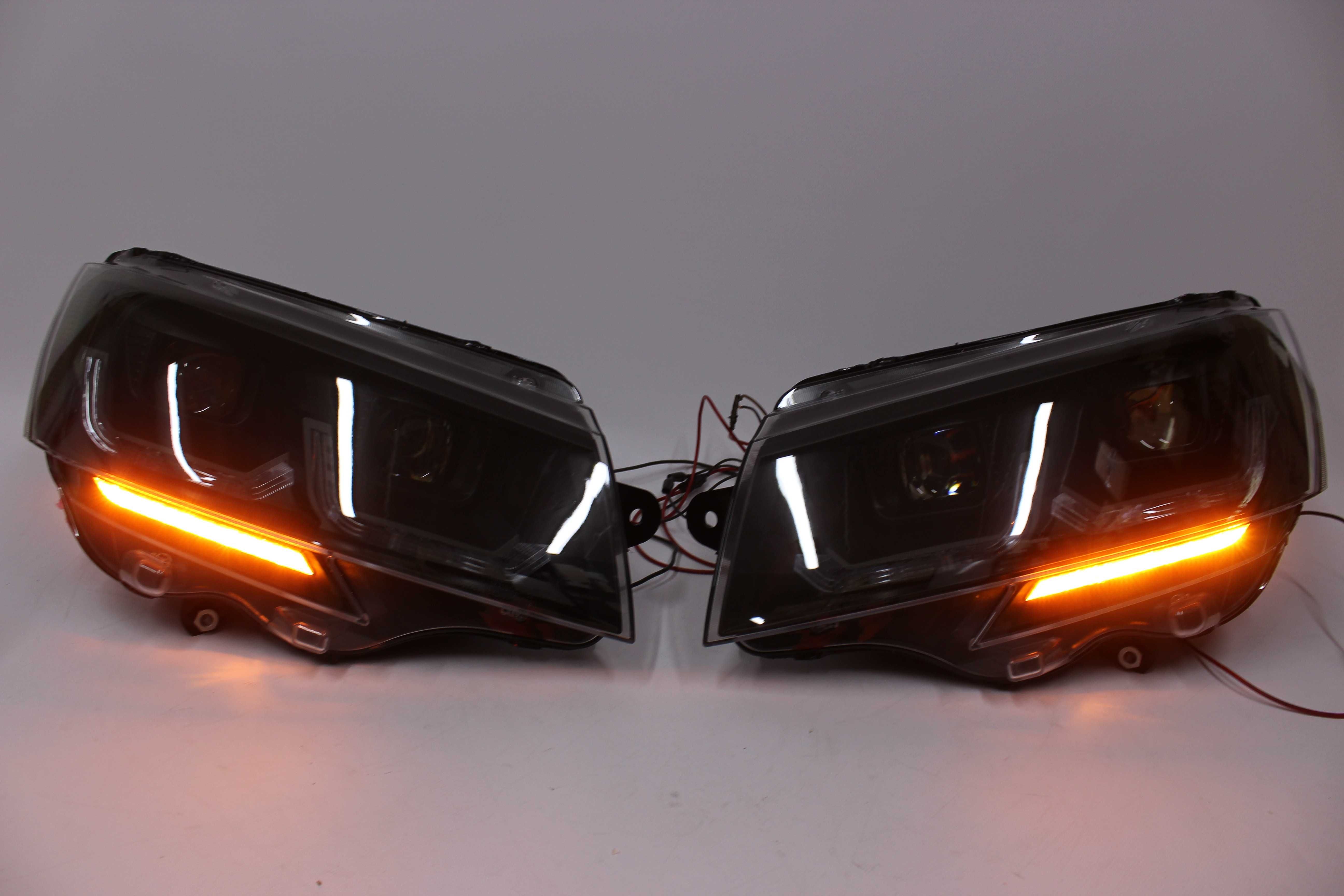 Lampy przednie przód VW T6 20-24 T6.1 DRL LED BAR Neon Black Dynamic