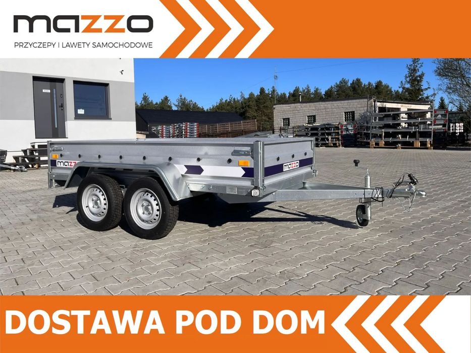 Niewiadów DOSTAWA! Przyczepka BEG7527T wym. 263x132x35 Lekka przyczepa dwuosiowa! Przednia i tylna burta otwierana i demontowalna! HIT cenowy!  Cena promocyjna! Dwuosiowa solidna przyczepa Niewiadów DMC 750kg!