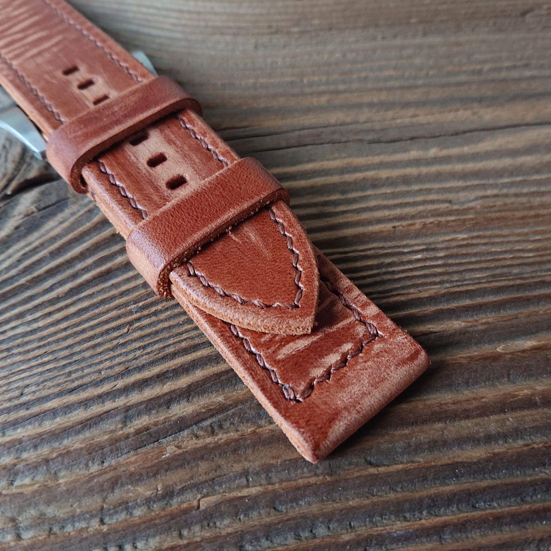 Pasek do zegarka Panerai 24  ręcznie robiony skóra naturalna handmade