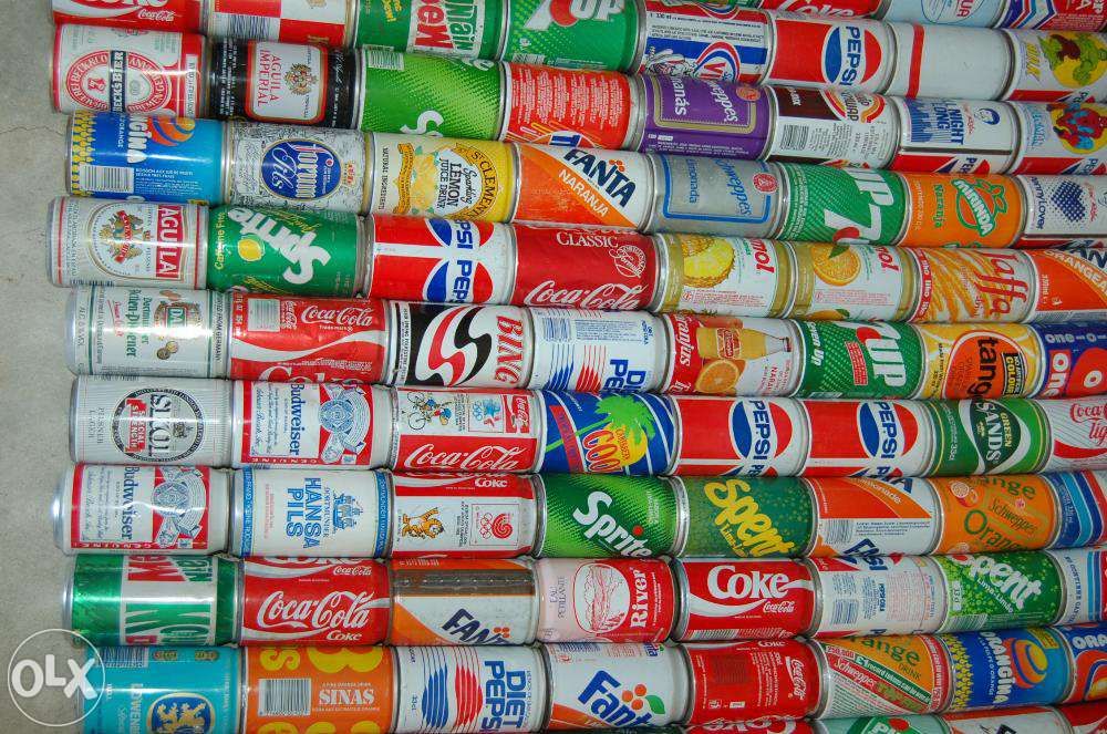 latas bebida antigas de colecção mais de 450