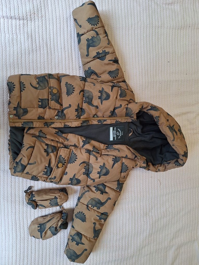 Тепла демо курточка George 110 розмір з перчатками