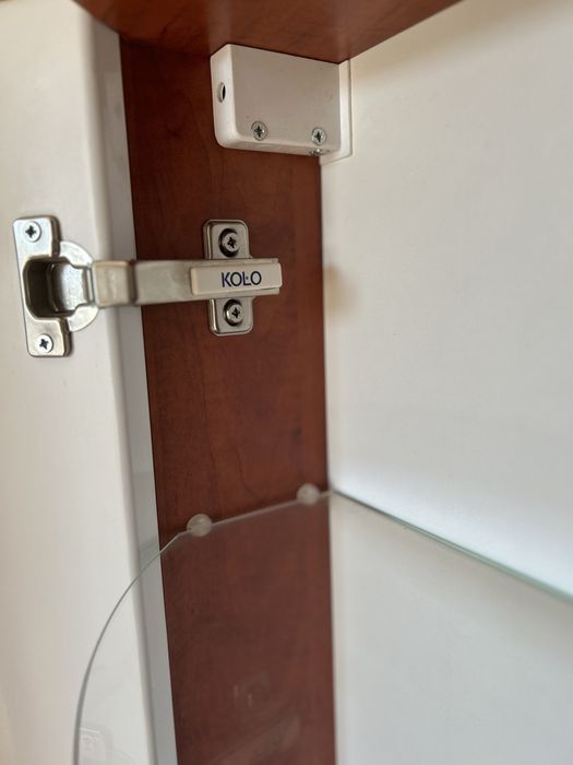 Nowe Szafki łazienkowe komplet wysoki połysk półokrągłe podwieszane