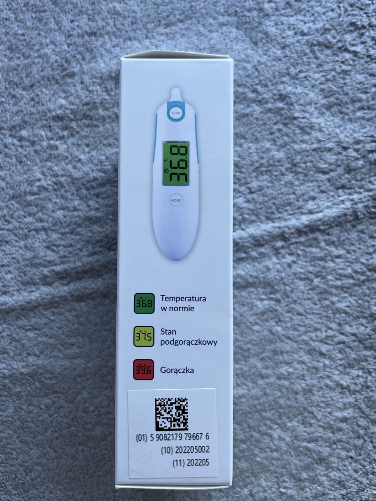 Biało-niebieski termometr wielofunkcyjny elektroniczny Air Doctor