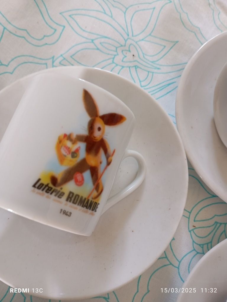 Conjunto de coleção de chávenas  de café francesa