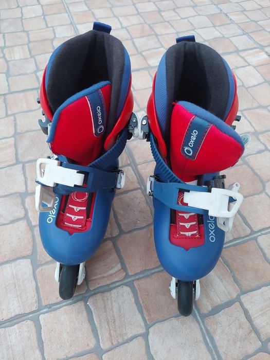 Patins em linha de crianca, 28-30 Azul e Vermelho