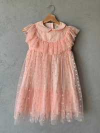 Różowa, tiulowa sukienka Fendi Kids 140