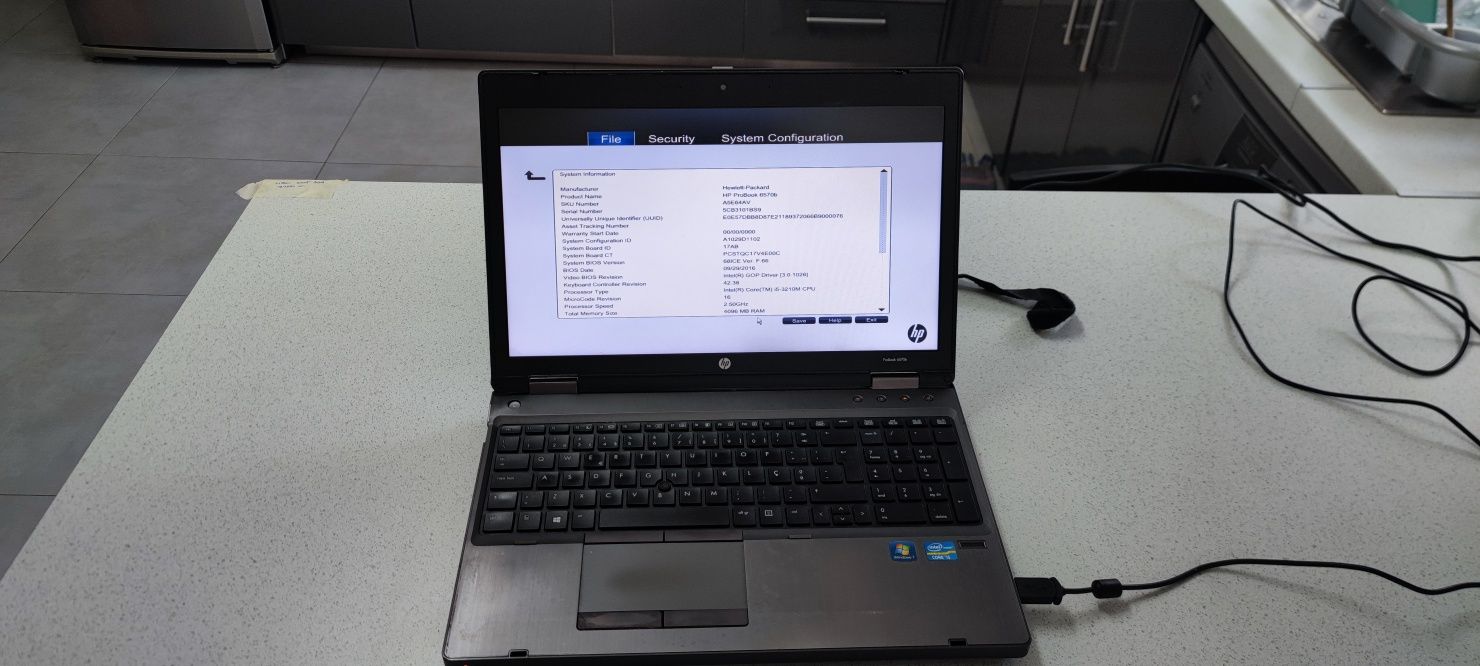 Portátil HP PROBOOK 6570b  (i5 + 4 GB)