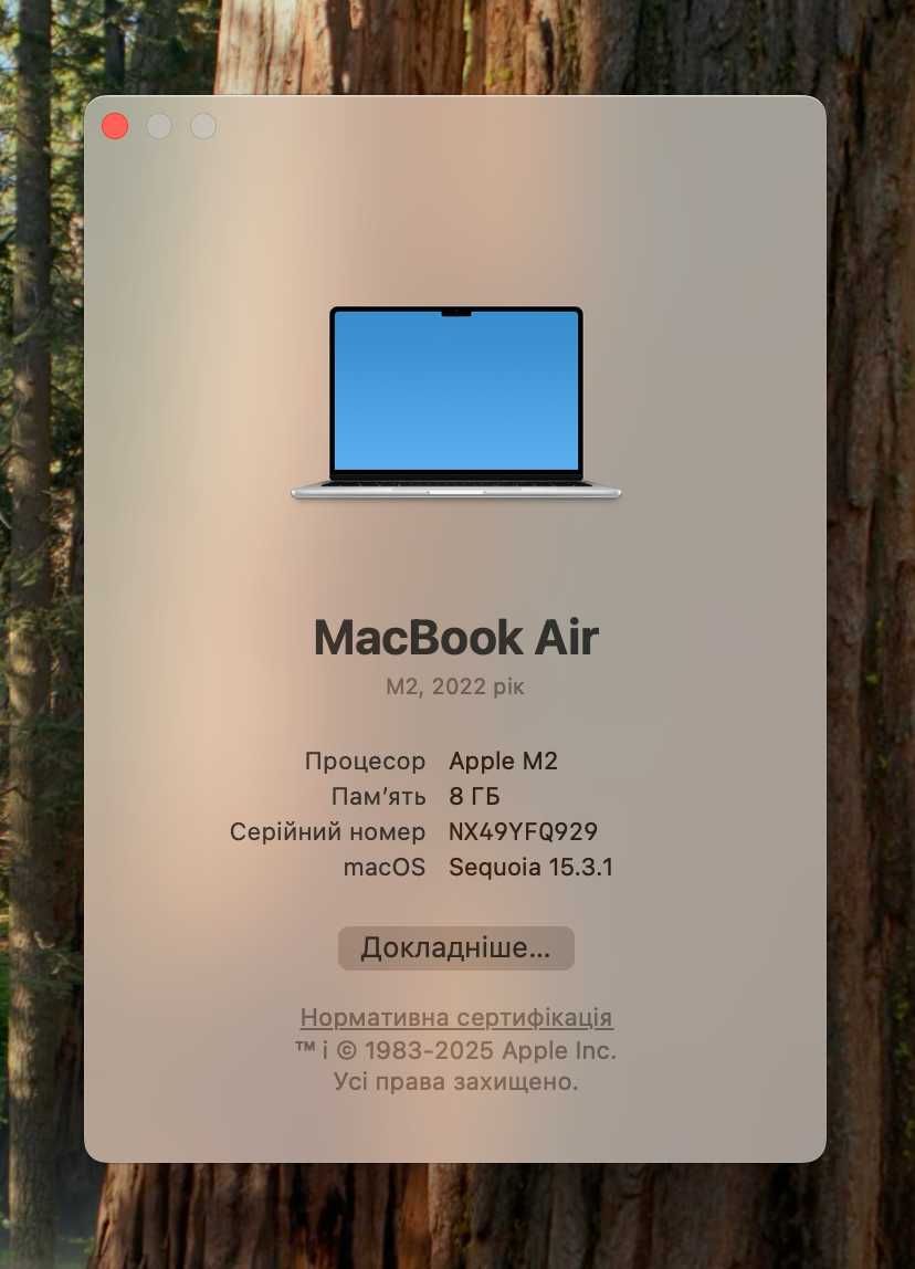 Apple MacBook Air 13.6 M2 Silver 8/512 2022