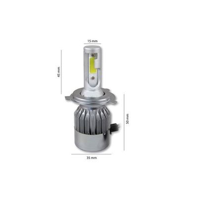 Żarówki H4 C6 72W 7600Lm Led Cob 6000K Canbus