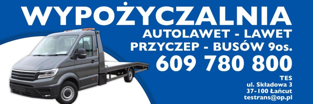 Bus 9 os. , Laweta , Autolaweta,Przyczepa, do wynajęcia wypożyczenia