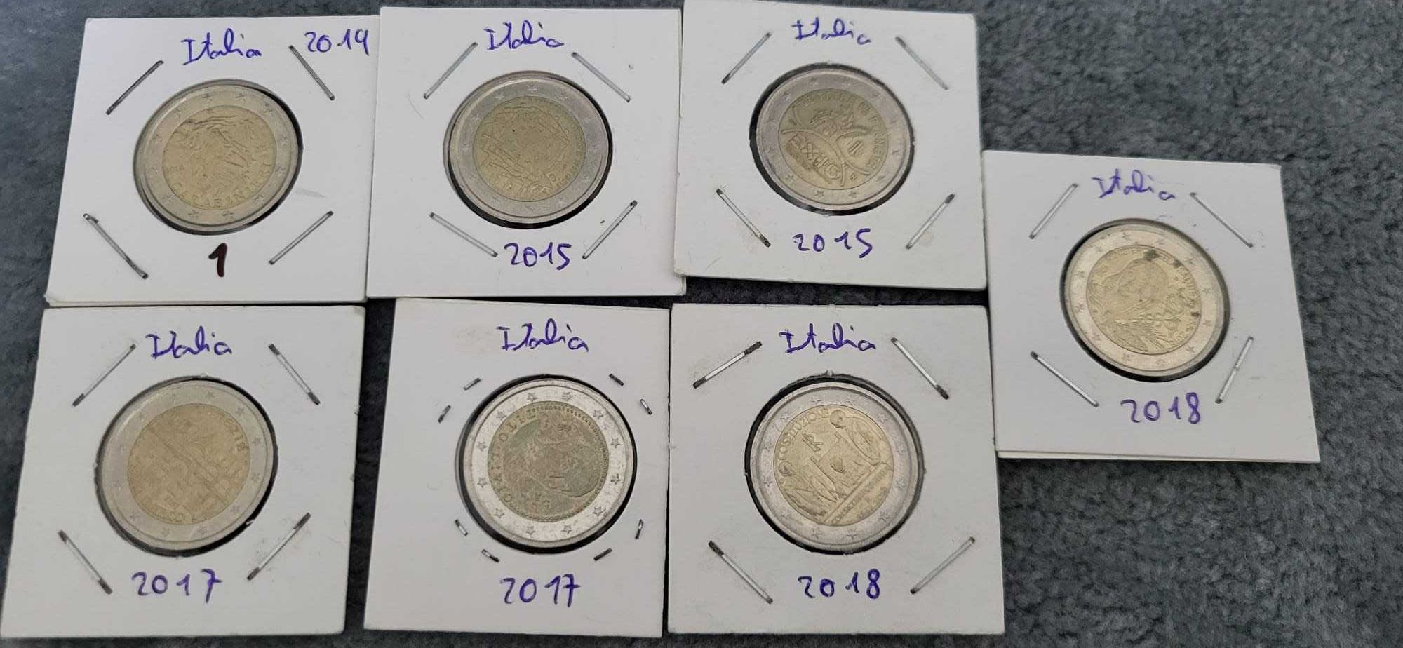 Moedas Comemorativas Euro-Itália/Paises Baix/Grécia/Irlanda/Luxemburgo