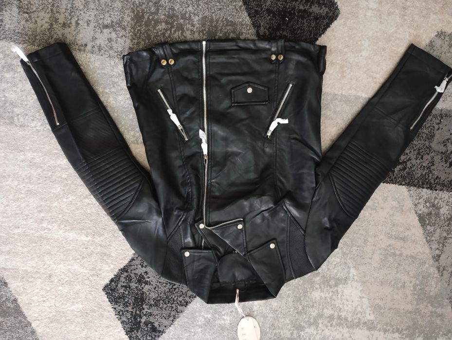 Czarna ramoneska s nowa eko skóra