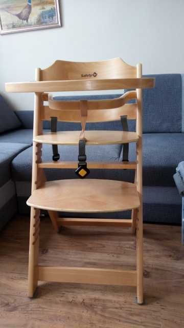 Drewniane krzesełko do karmienia Safety 1st stan bdb