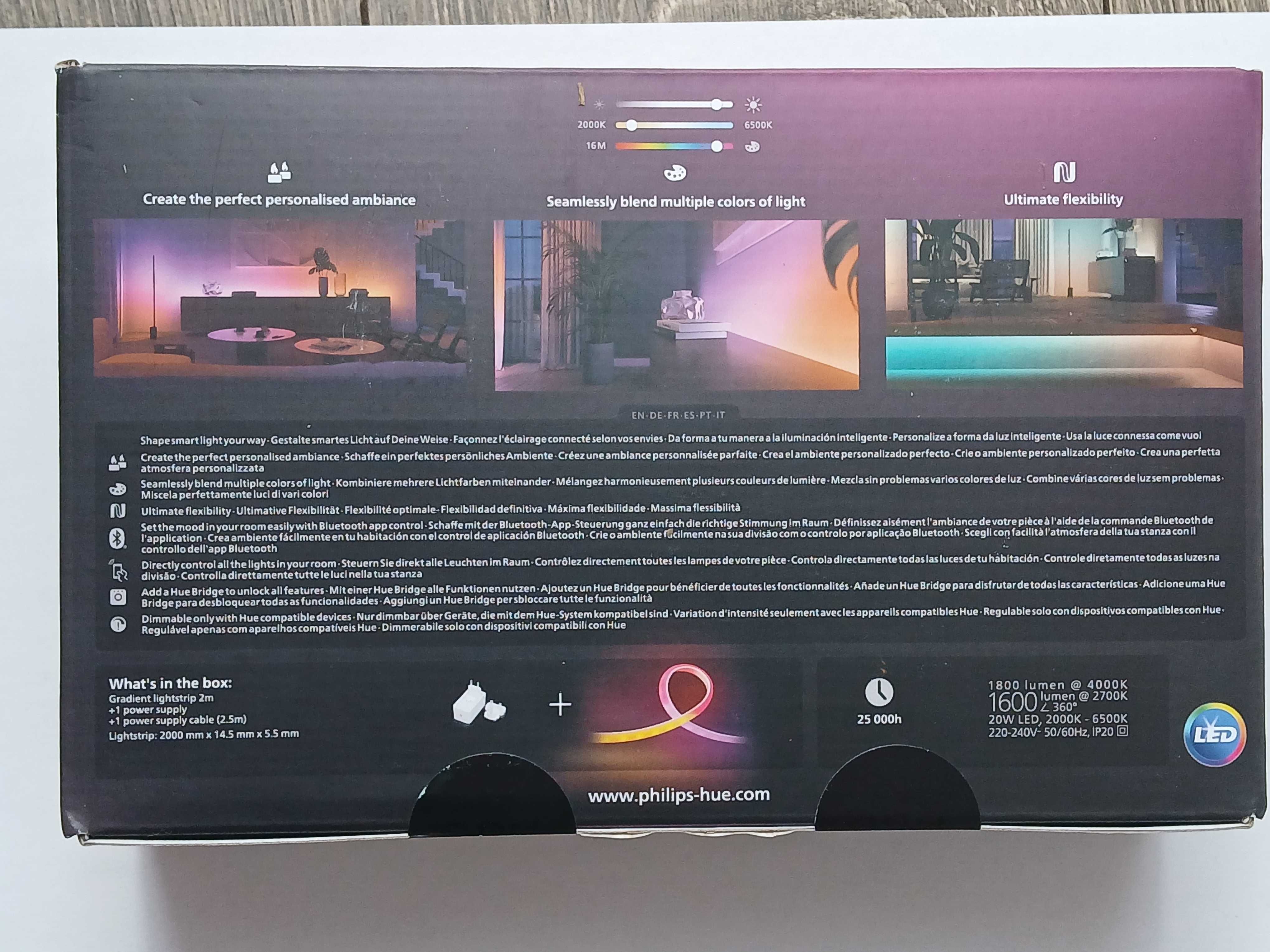 Taśma Philips Hue White and color ambiance tasma LED 2m gradient