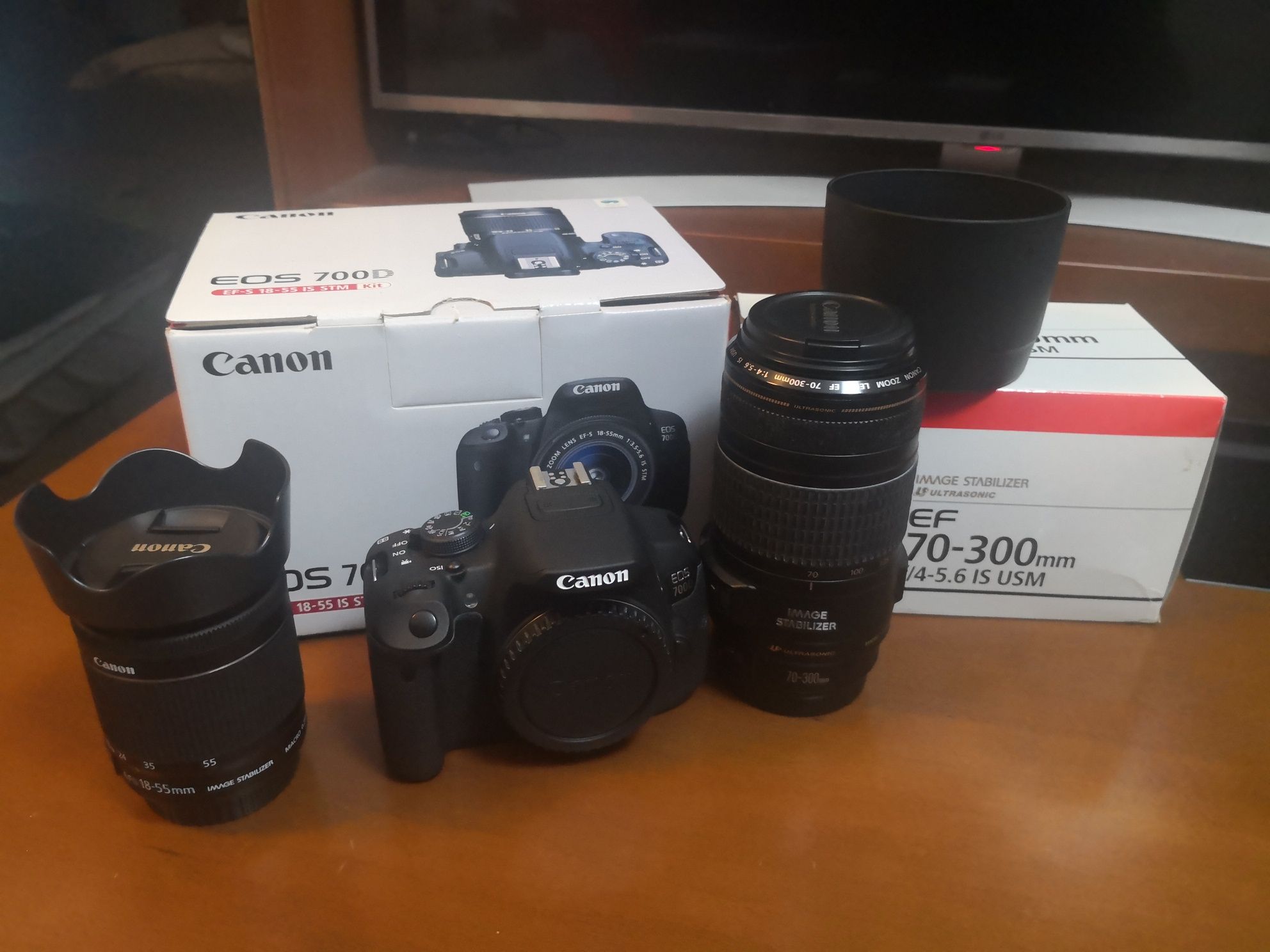 Canon 700d e lente Canon 70-300is usm