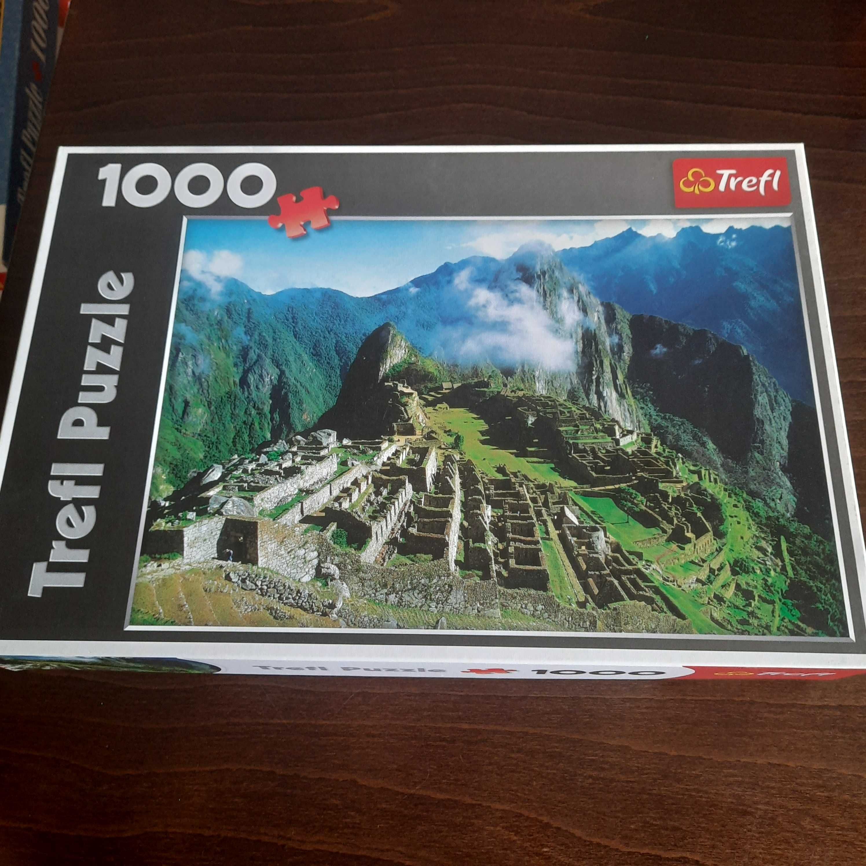 2x Puzzle TREFL 1000 Machu Picchu i Woliński Park Narodowy