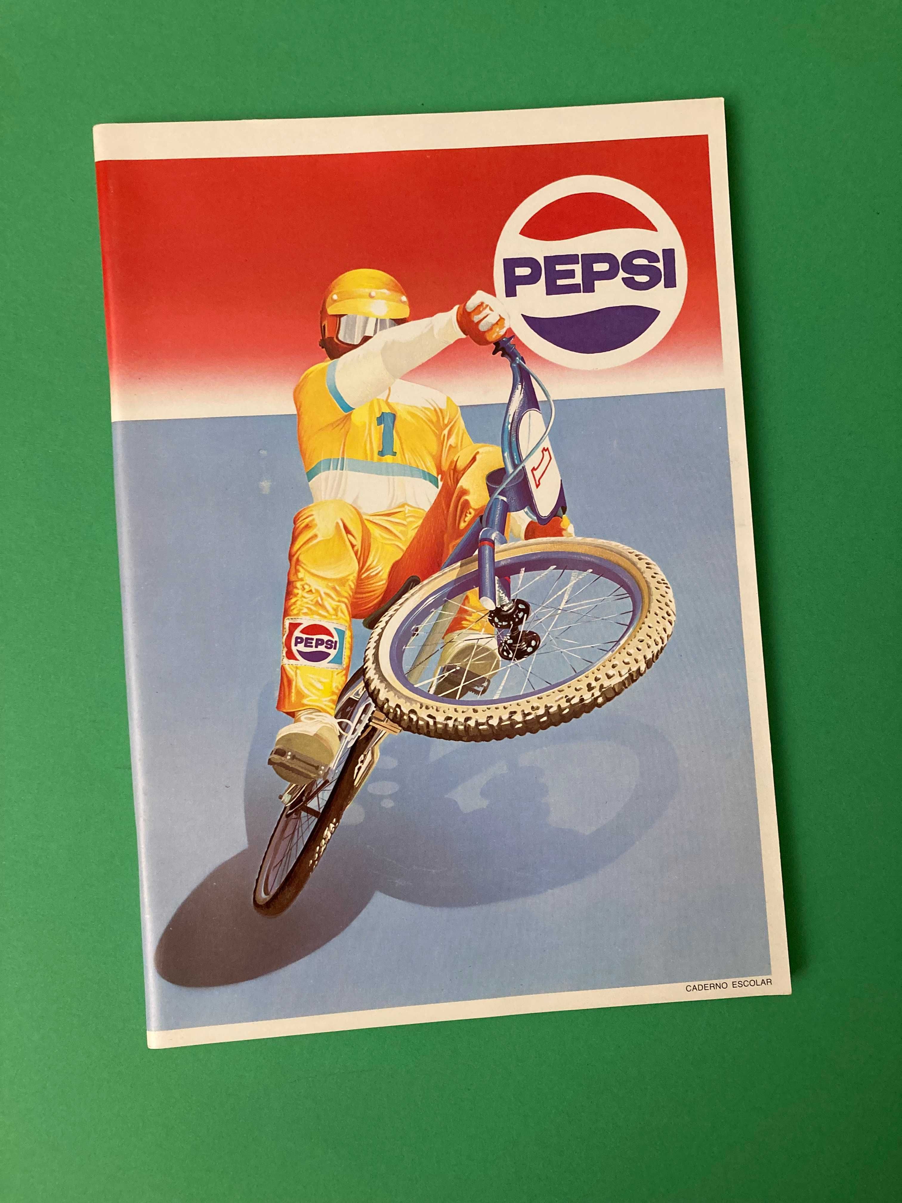 Raro Lote de 3 Cadernos Escolares da Pepsi Anos 80 Ambar Novos