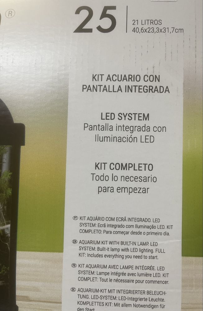 Aquario com Led 21 Litros NOVO - LOJA !!