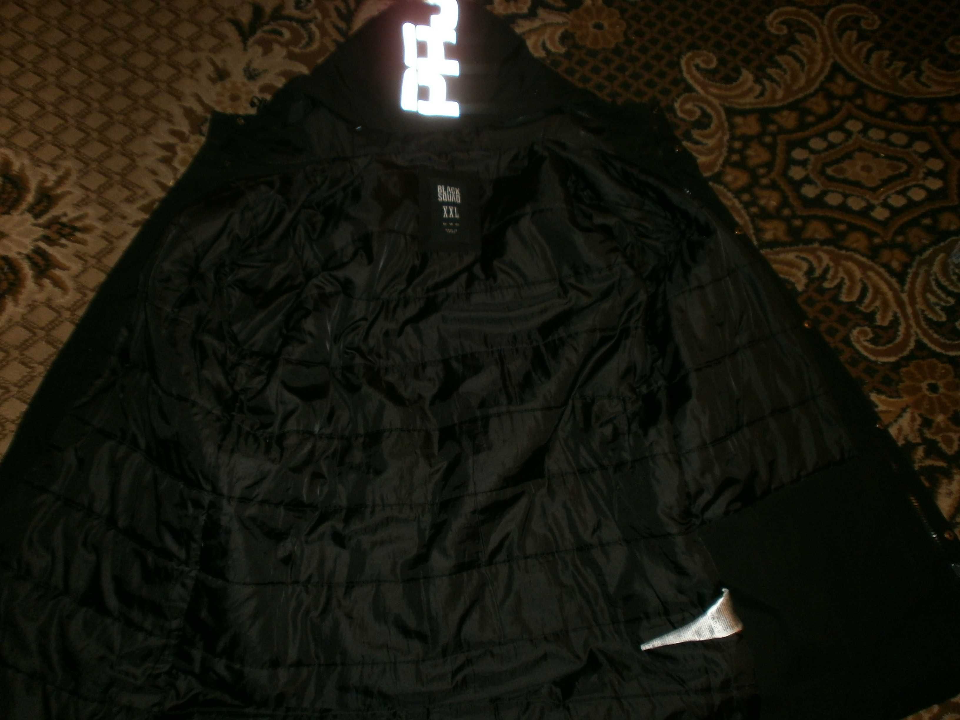 Куртка парка Black Squad, чёрная, разм. XXL, наш 56. ПОГ-70 см