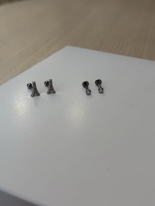 Сережки для пирсинга, сталь, лабрет хеликс