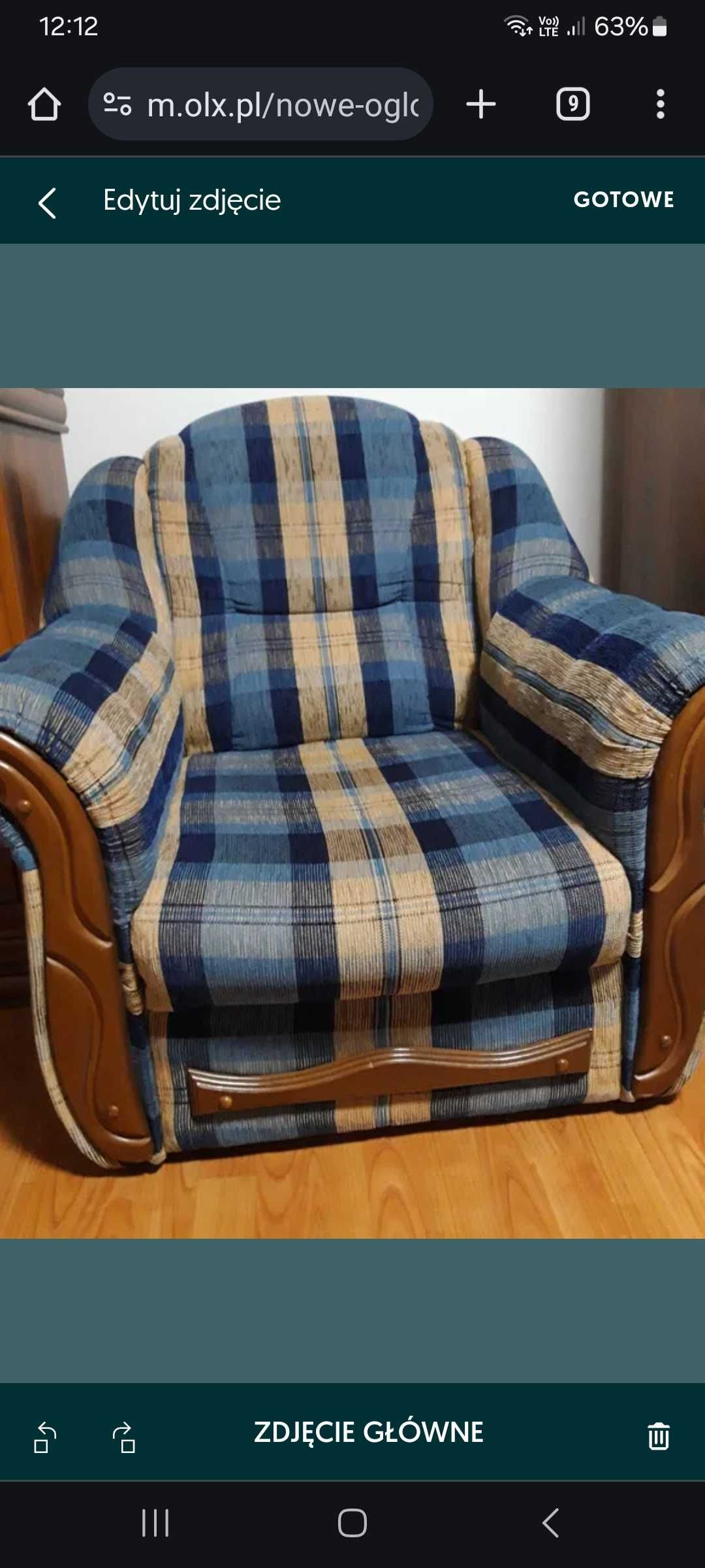 Fotel używany sprzedam