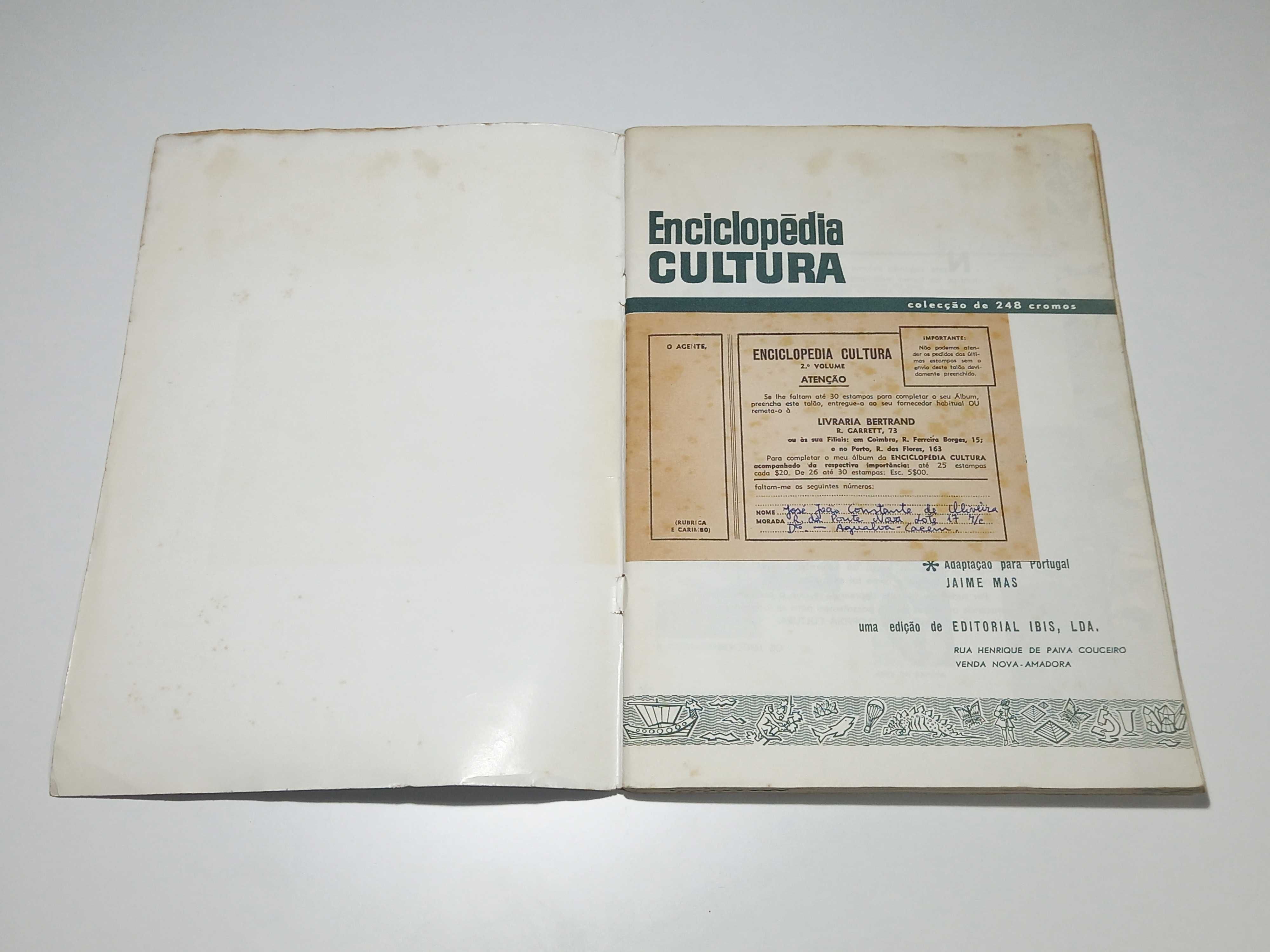 Caderneta «Enciclopédia Cultura» - 2.º Volume