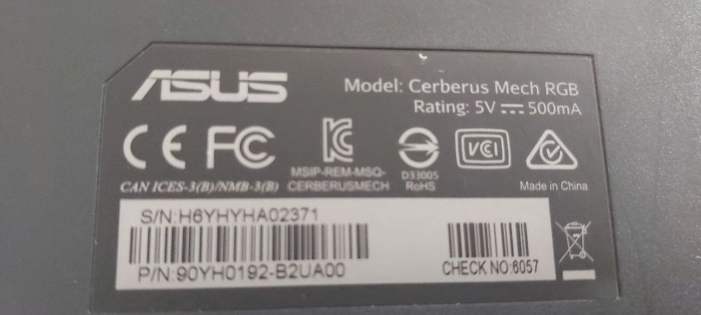 Klawiatura mechaniczna ASUS Cerberus Mech RGB