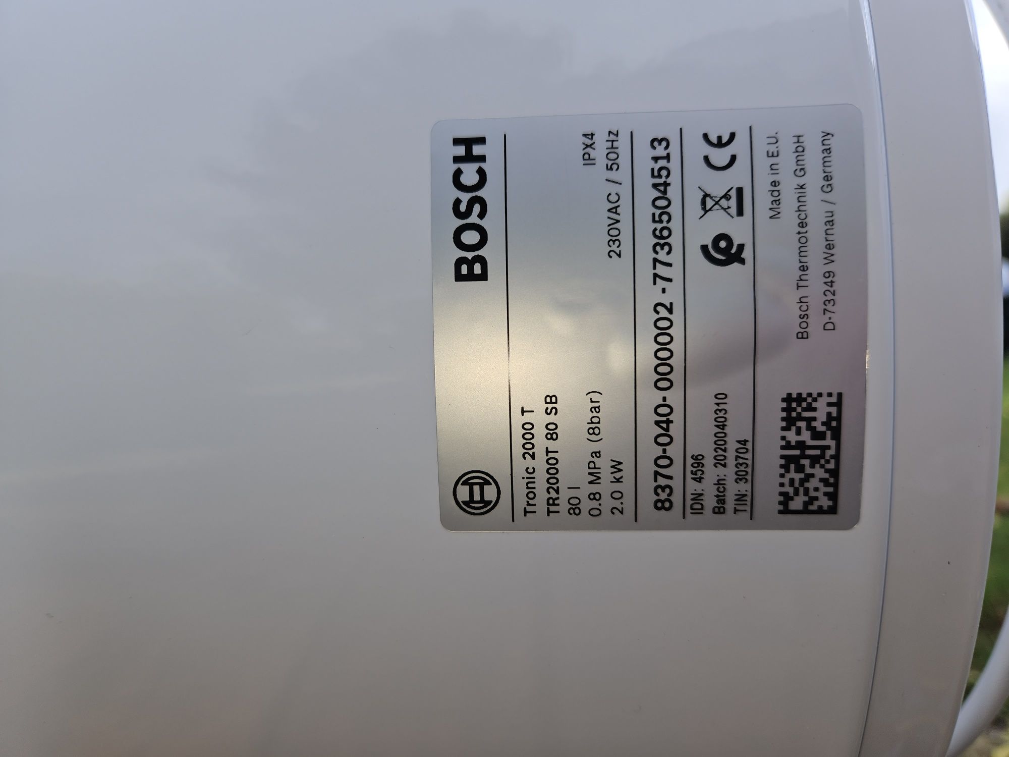 Elektryczny podgrzewacz wody bosch 80 l