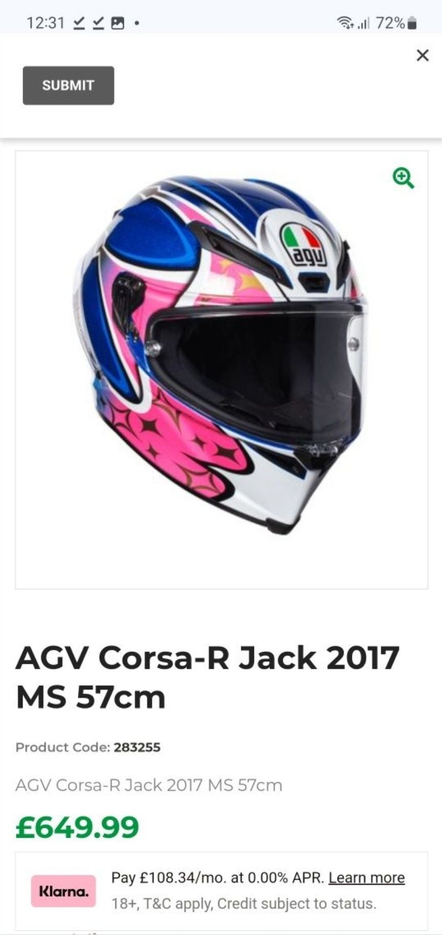 Capacete AGV Corsa R Jack Miller- Tam L