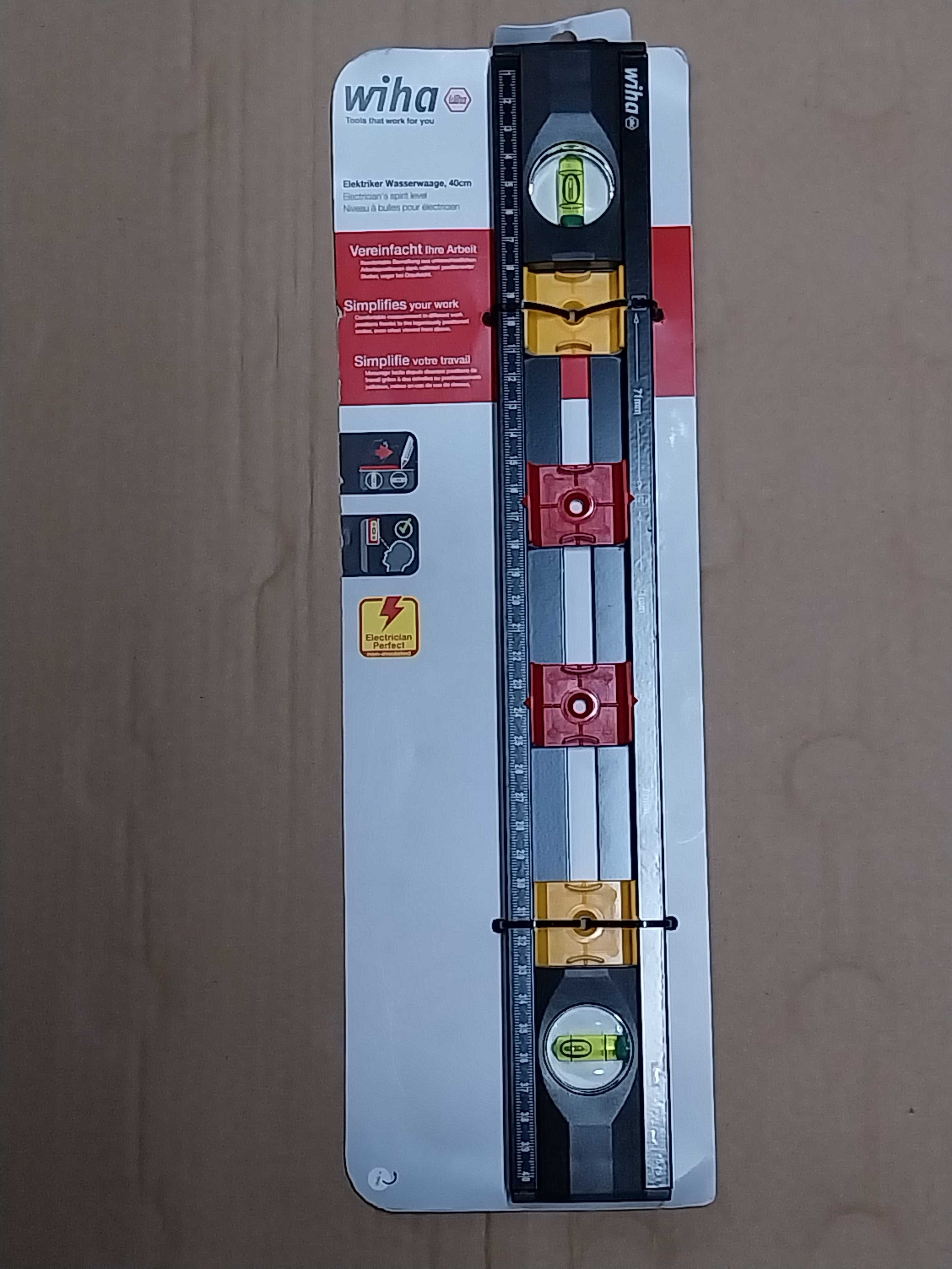 WIHA poziomicę dla elektryków do puszek 40CM