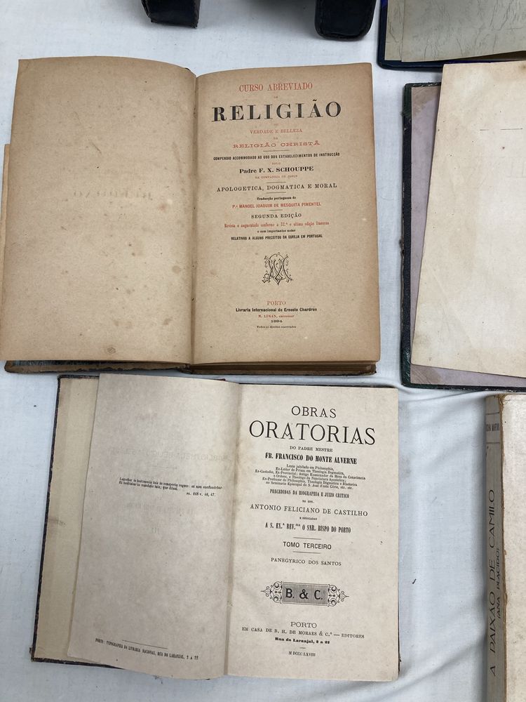 Livros Curso Abreviado de Religião, Padre F.X.Scouppe, 1894, Antigos