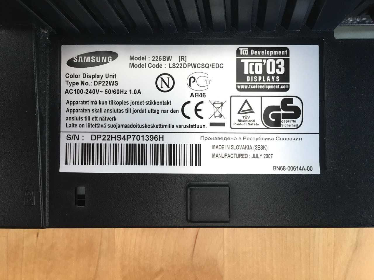 Zestaw 2x Monitor LCD Samsung Syncmaster 225BW 22" | super tanio