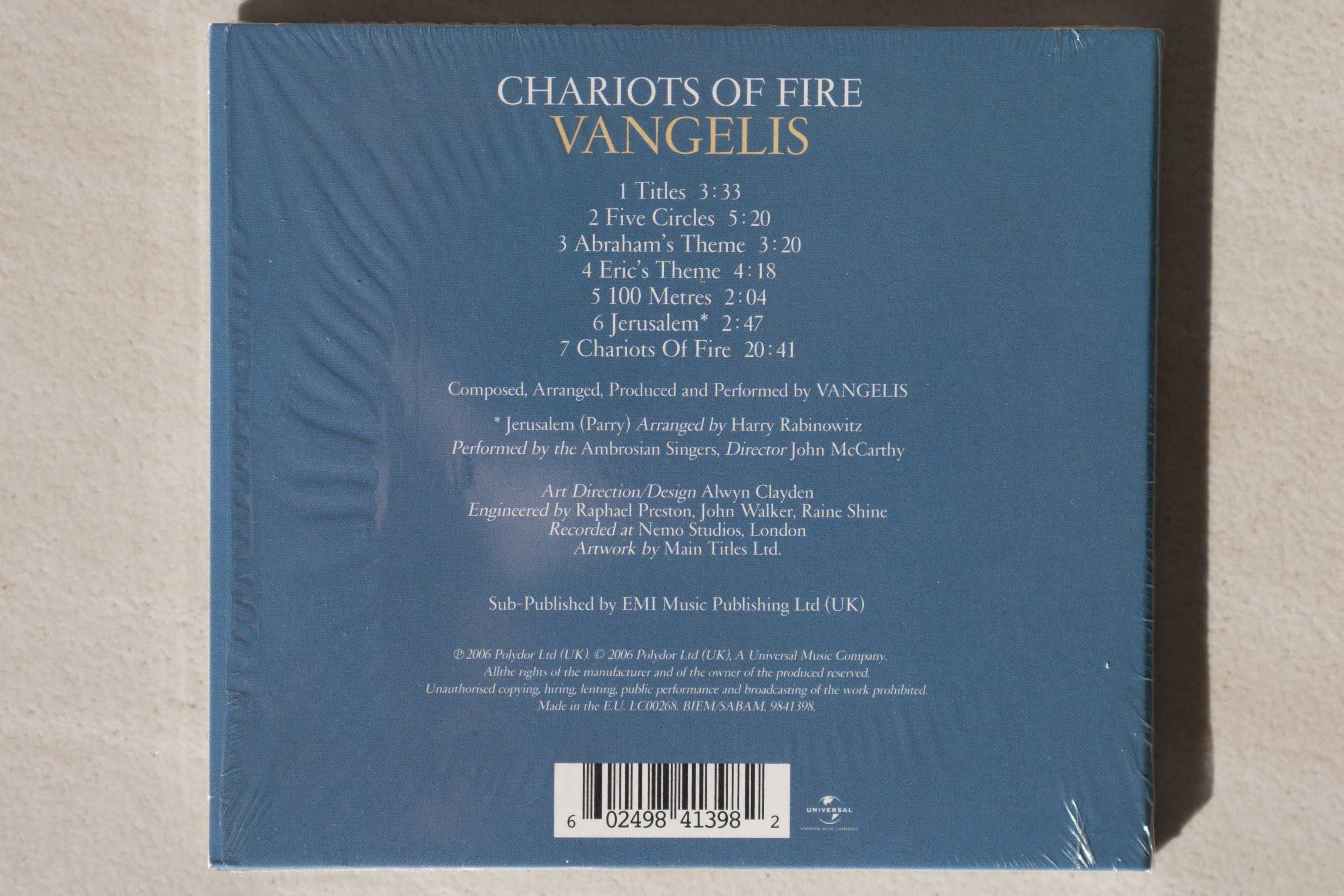 VANGELIS - Chariots Of Fire 25th Anniversary Edition Remastered