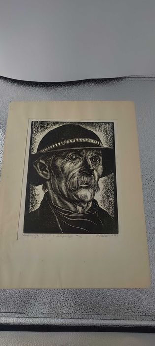 Góral z Zakopanego – drzeworyt z DESA Pawła Stellera (1947, nr 47/100)