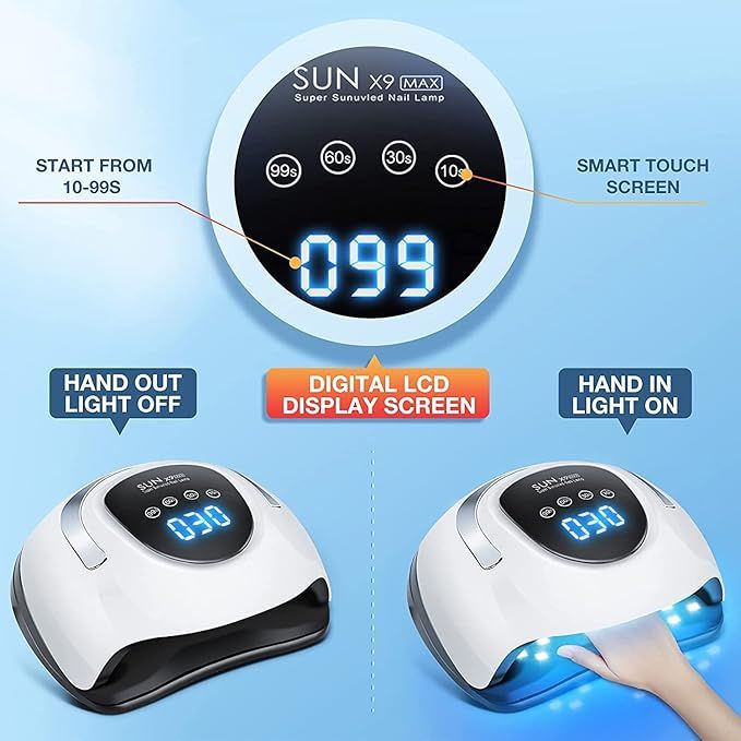 sun x9 max 220w uv led lampa do paznokci