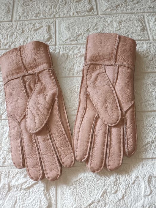 Перчатки натуральная кожа мех