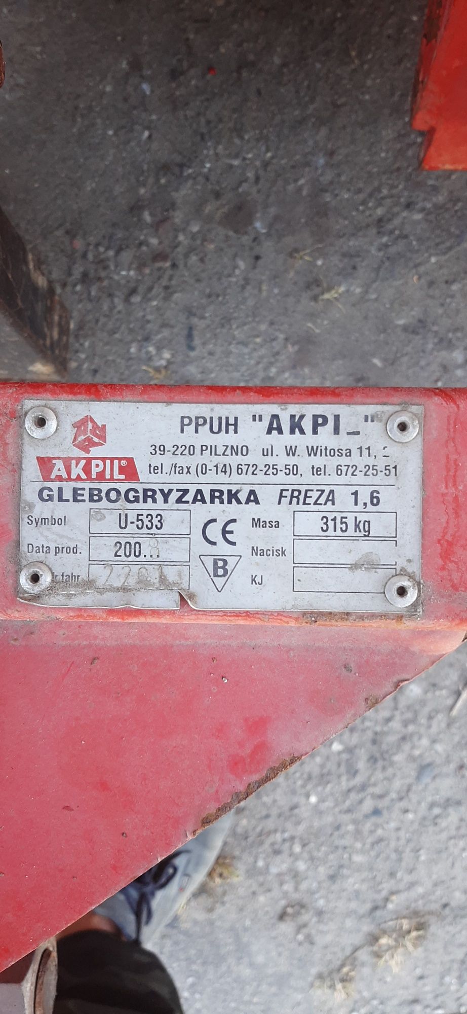 Glebogryzarka Akpil Freza 1.6