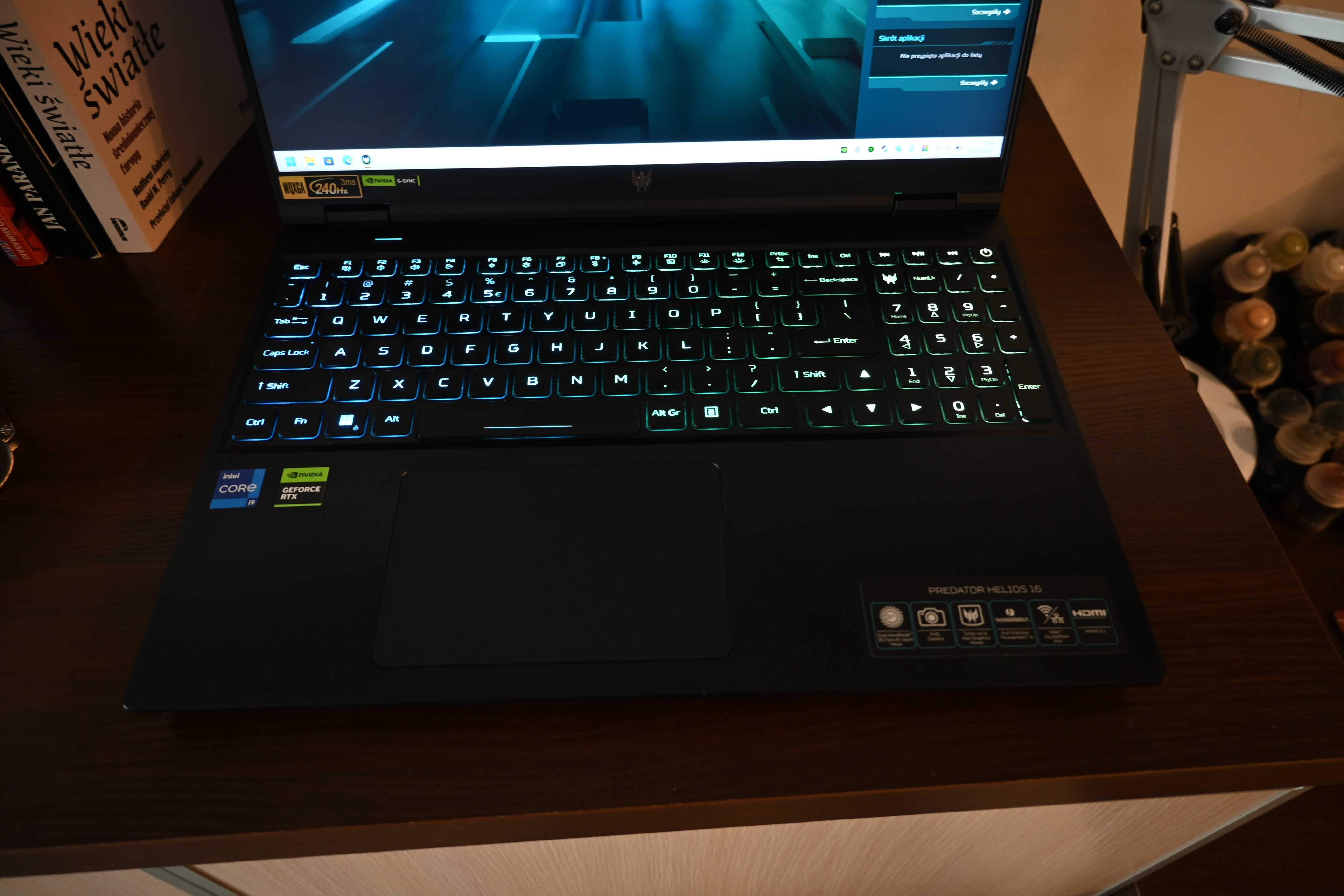Acer Helios 16 i9/RTX4080/64 GB RAM-u/2TB pamięci Gamingowa bestia