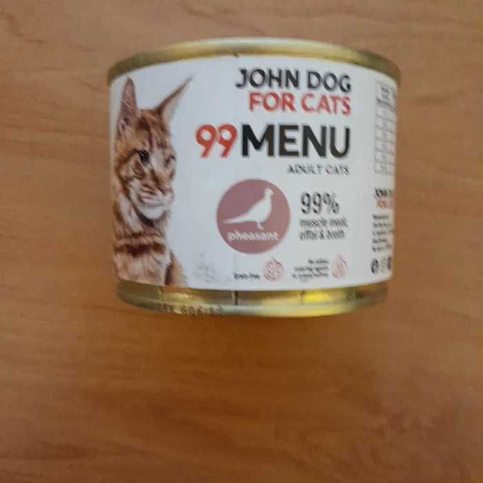 John Dog for Cats, 99 MENU królik 2x200g i bażant 4x200g